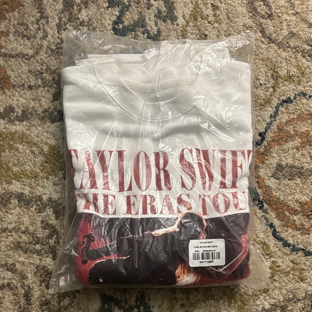 Taylor Swift White & Red Eras Tour Graphic Sweatshirt